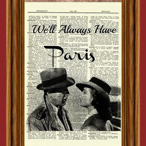 Casablanca Vintage Dictionary Art Print